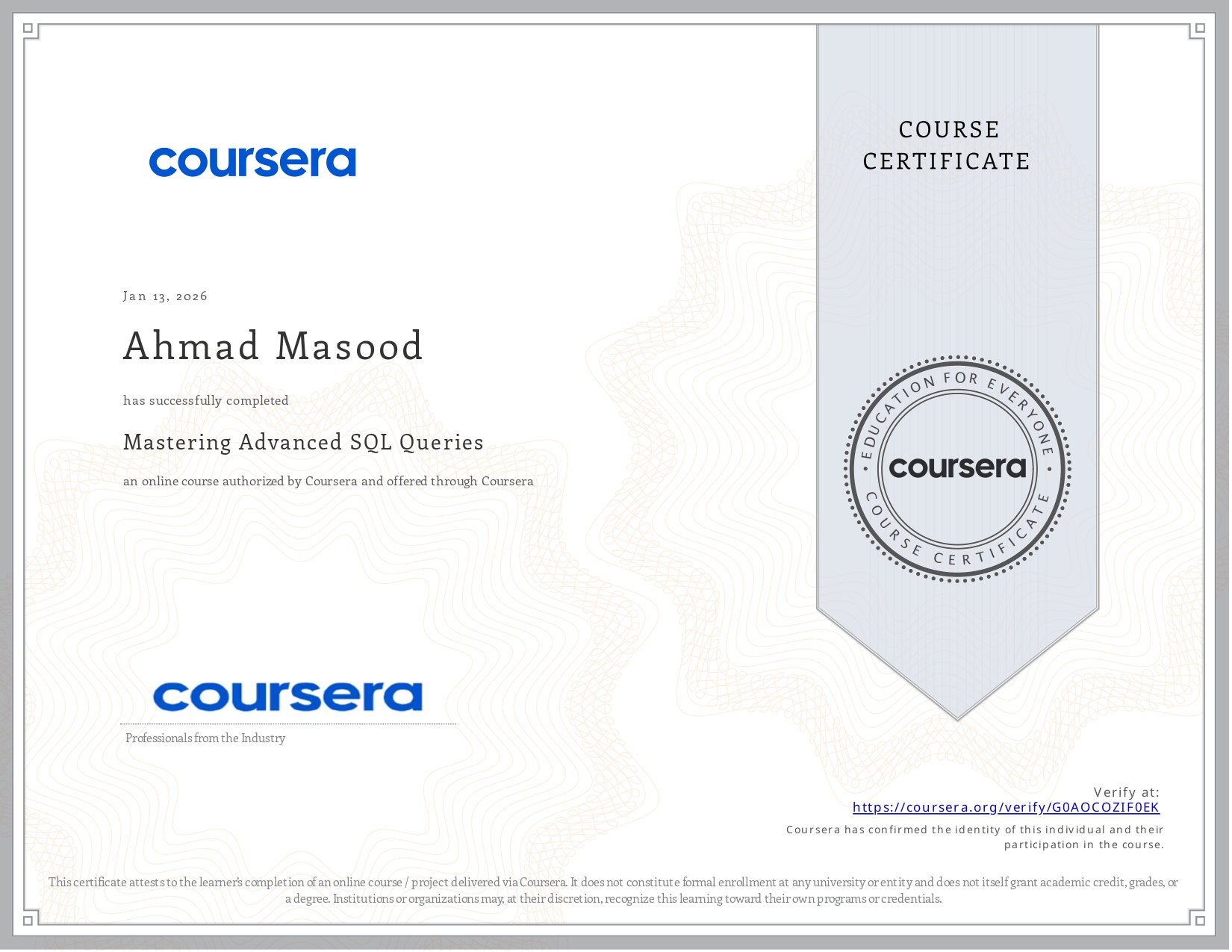 Mastering Advanced SQL Queries
