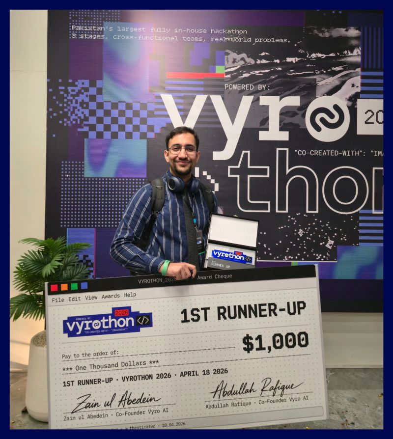 Vyrothon Hackathon 2026: 1st Runner-Up